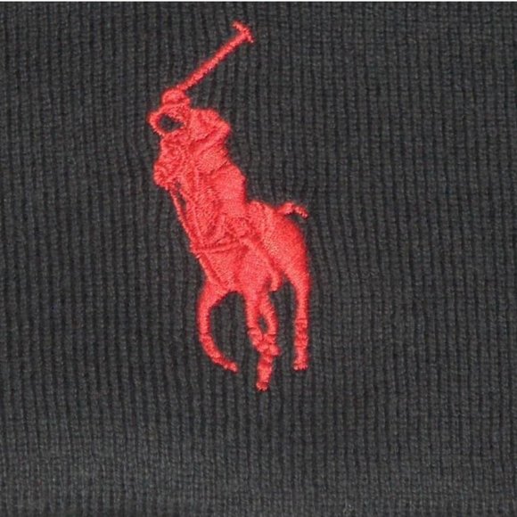 Polo Ralph Lauren Black Big Pony Hat Beanie $48 - Picture 4 of 8